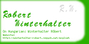 robert winterhalter business card