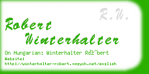 robert winterhalter business card